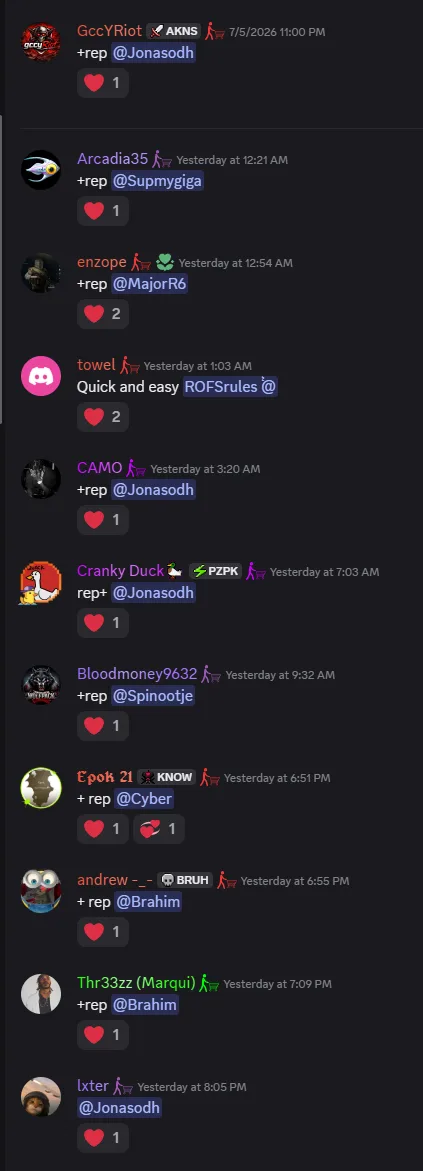 Customer +rep feedback for Small Tribes Shop - Lunar Market on Discord